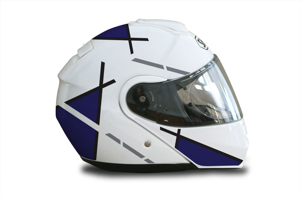 Shoei Neotec White Vector Series Dark Blue & Black Stickers Kit