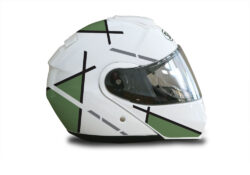 Shoei Neotec White Vector Series Military Green & Black Stickers Kit