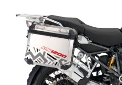 BMW Aluminum Side Pannier Massai Black & Red Stickers Kit