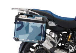 BMW Aluminum Panniers M90 Full wrap Blue Camo Stickers Kit