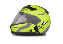 BMW System 6 Helmet (Yellow) Safari Grey & Black Stickers Kit