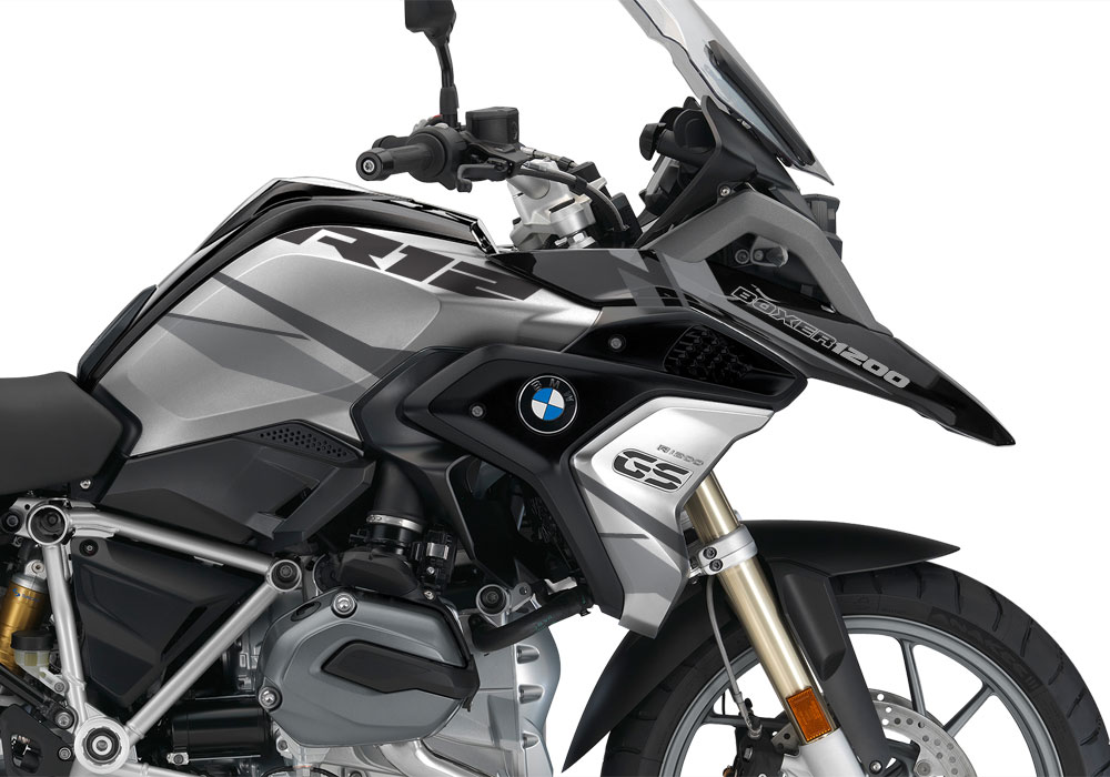 BMW R1200GS LC 2017+ Black Storm Metallic Stingray Series Grey Variations Stickers Kit - Image 2
