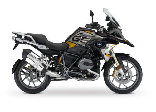 BMW R1200GS LC 2017+ Iced Chocolate Metallic Exclusive Vector Series Yellow Stickers Kit