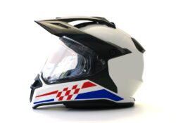 BMW GS Enduro Helmet (White) The Flag Series Croatia Sticker