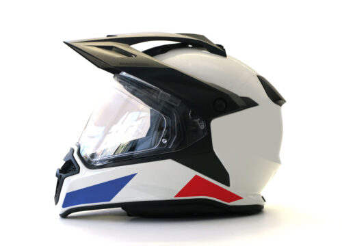 BMW GS Enduro Helmet (White) The Flag Series France Sticker