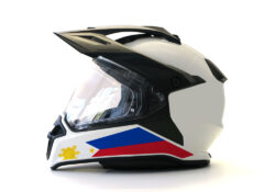 BMW GS Enduro Helmet (White) The Flag Series Philippines Sticker