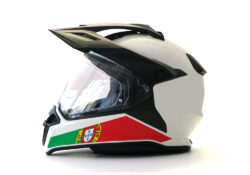 BMW GS Enduro Helmet (White) The Flag Series Portugal Sticker