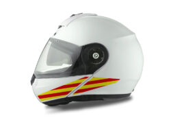 Schuberth C3 Pro Helmet (White) The Flag Series Catalonia sticker