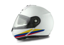 Schuberth C3 Pro Helmet (White) The Flag Series Colombia sticker