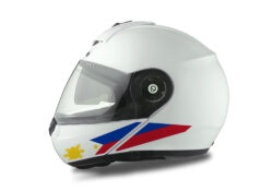 Schuberth C3 Pro Helmet (White) The Flag Series Philippines sticker