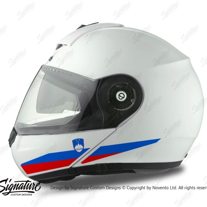 helmet schuberth c3 pro glossy Schuberth C3 Pro Helmet (White) The Flag Series Slovenia sticker