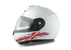Schuberth C3 Pro Helmet (White) The Flag Series UK sticker