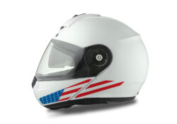 Schuberth C3 Pro Helmet (White) The Flag Series USA sticker