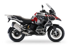 BMW R1200GS LC Adventure Alpine White Military Red Camo Flag Stickers Kit