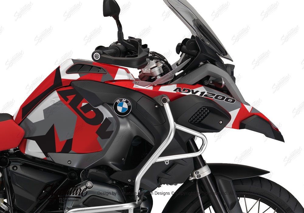 BMW R1200GS LC M90 Grey Camo Stickers Kit - Signature Custom Designs