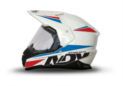 MT Synchrony Duo Sport Helmet (White) Vivo Series Red & Blue Stickers Kit