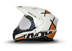MT Synchrony Duo Sport Helmet (White) Vector Series Orange & Black Stickers Kit