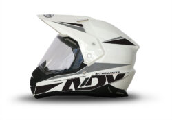 MT Synchrony Duo Sport Helmet (White) Vivo Series Grey & Black Stickers Kit