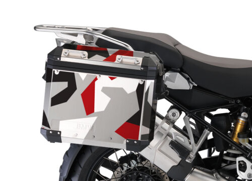 BMW Aluminum Panniers M90 Full wrap Red Camo Stickers Kit
