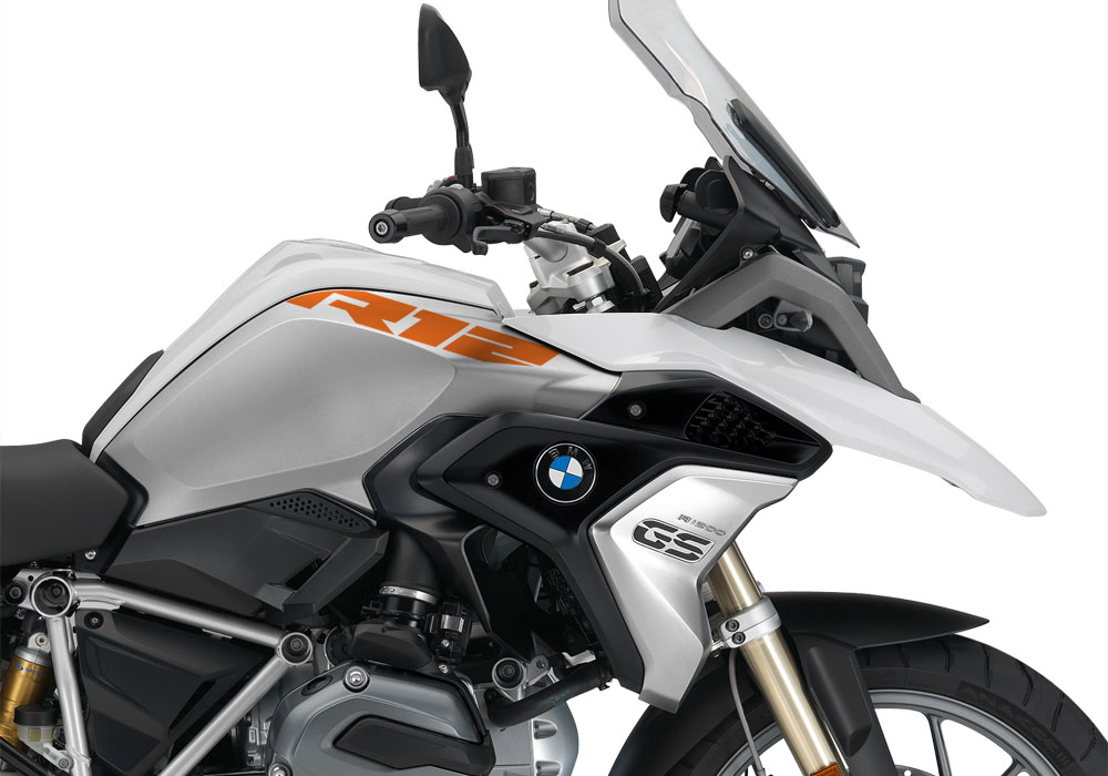 BMW R1200GS LC 2017+ Light White R12 Tank Stickers - Image 9
