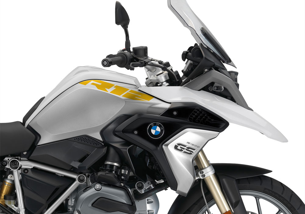 BMW R1200GS LC 2017+ Light White R12 Tank Stickers - Image 3