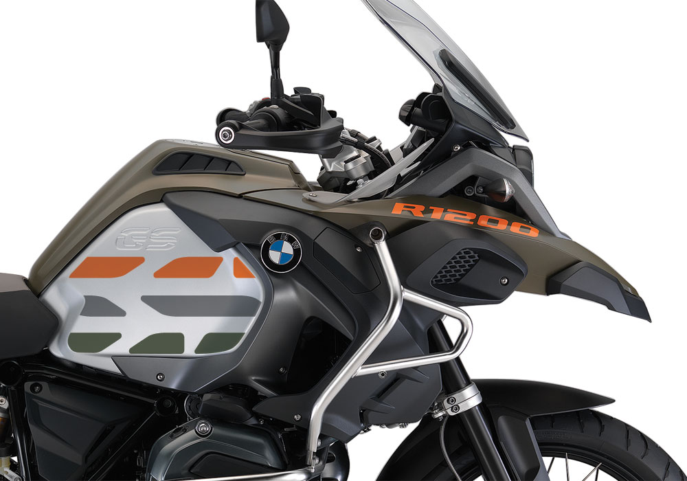 BMW R1200GS LC Adventure Olive Matte GS-Line Side Tank Stickers