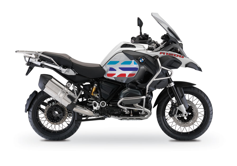 BMW R1200GS LC Adventure Alpine White GS-Line Side Tank Stickers - Image 3