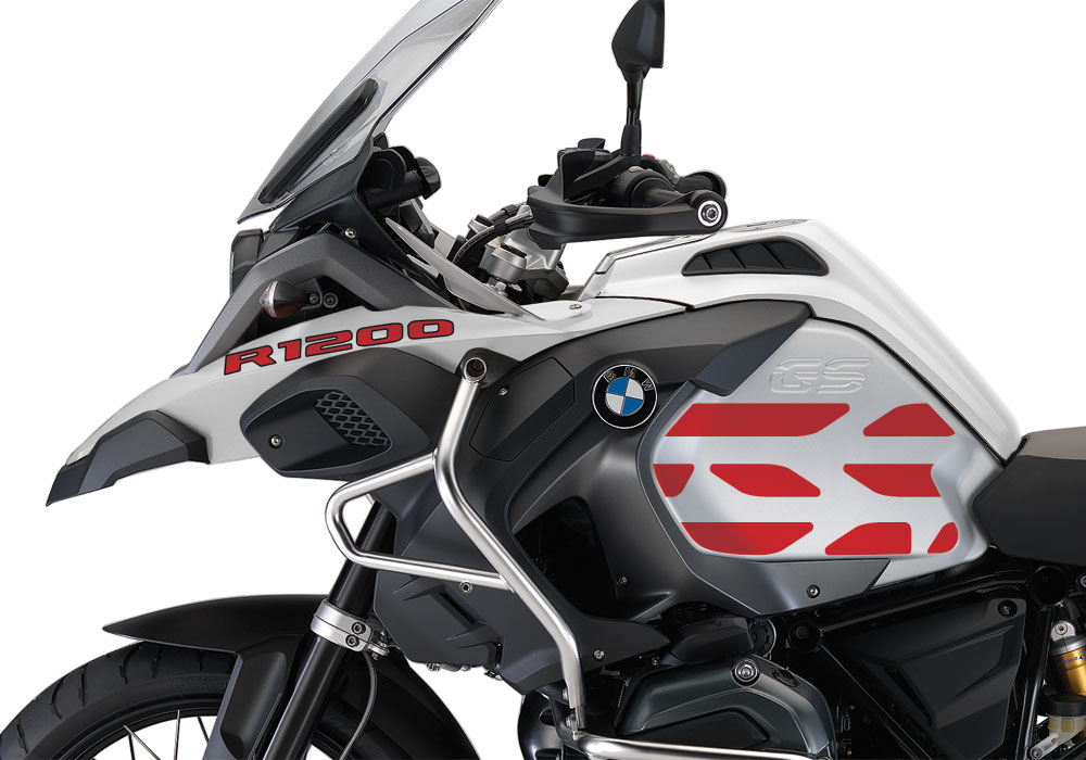 BMW R1200GS LC Adventure Alpine White GS-Line Side Tank One Color Stickers - Image 2