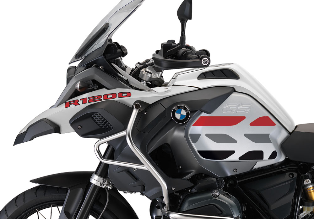 BMW R1200GS LC Adventure Alpine White GS-Line Side Tank Stickers - Image 4