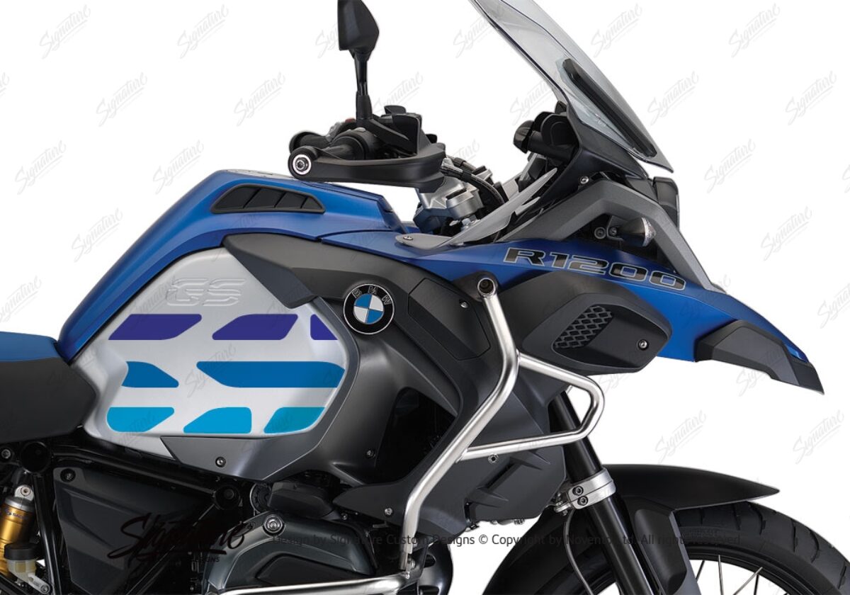 BMW R1200GS LC Adventure Racing Blue GS-Line Side Tank Stickers