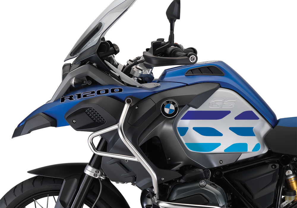BMW R1200GS LC Adventure Racing Blue GS-Line Side Tank Stickers - Image 2