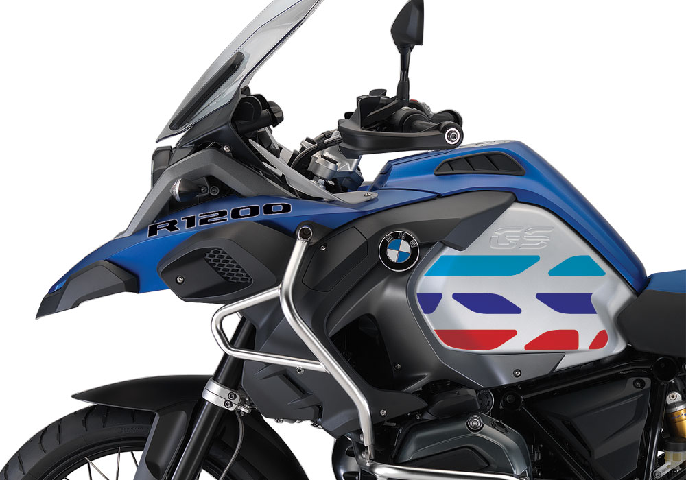 BMW R1200GS LC Adventure Racing Blue GS-Line Side Tank Stickers - Image 4