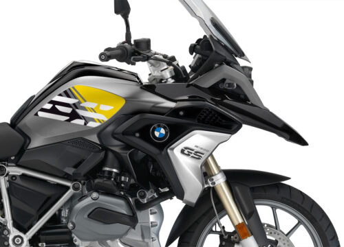 BMW R1200GS LC 2017+ Black Storm Style Anniversary LE Yellow Side Tank Stickers