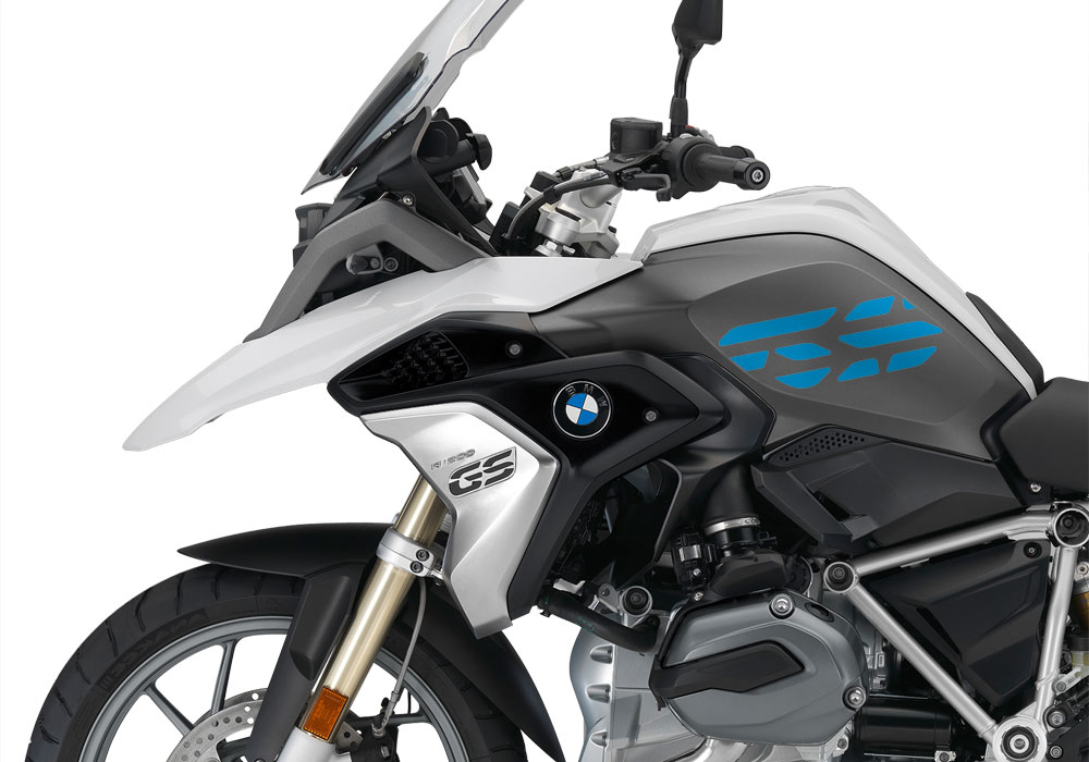 BMW R1200GS LC 2017+ Light White GS-Line Side Tank One Color Stickers - Image 10