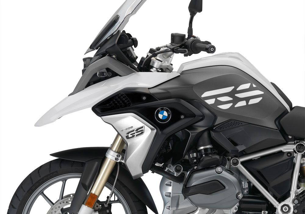 BMW R1200GS LC 2017+ Light White GS-Line Side Tank One Color Stickers - Image 2