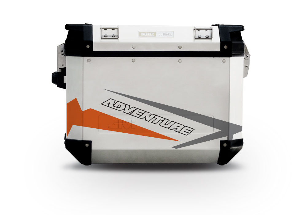 Givi Trekker Outback Side Panniers Spike Orange Stickers Kit - Image 5