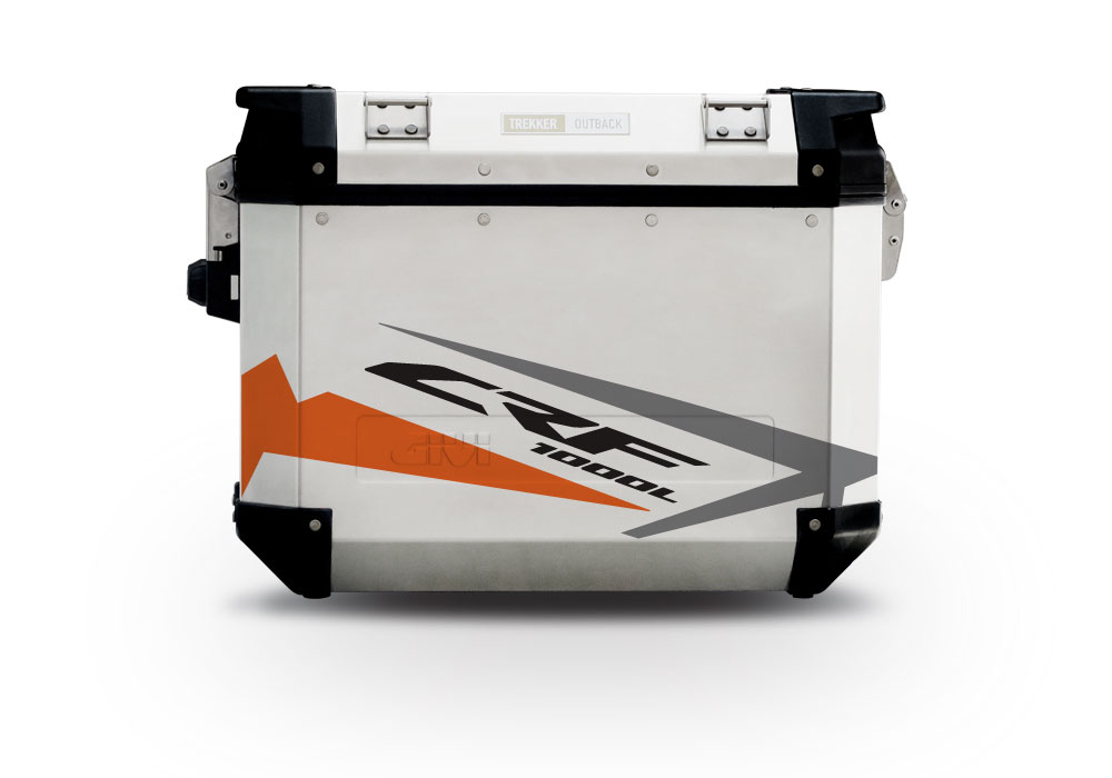 Givi Trekker Outback Side Panniers Spike Orange Stickers Kit - Image 4