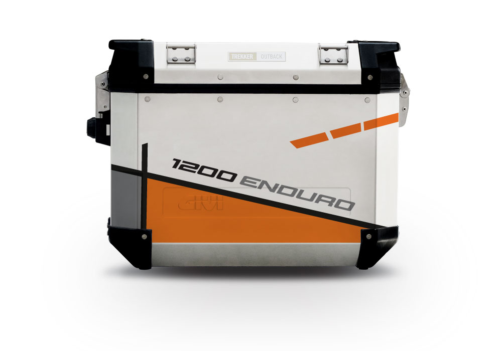 Givi Trekker Outback Side Panniers Vector Orange Stickers Kit - Image 6