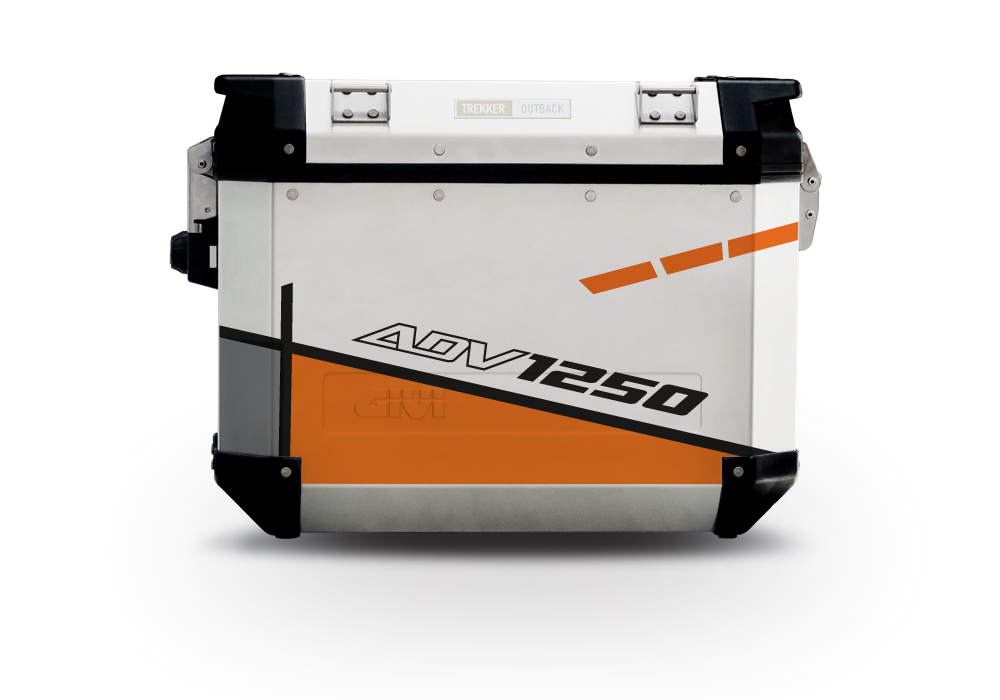GISTI 2673 Trekker Outback Side Panniers 48lt 37lt Vector Orange Stickers Kit ADV1250
