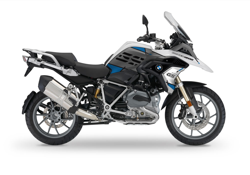BMW R1200GS LC 2017+ Light White Vector Series Blue Stickers Kit