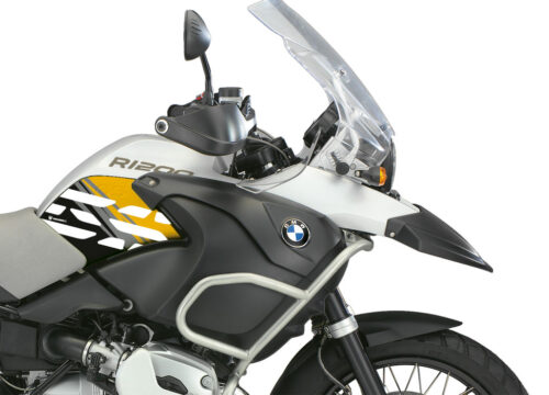 BMW R1200GS Adventure 2006-2007 Alpine White Style Anniversary LE Yellow Side Tank Stickers
