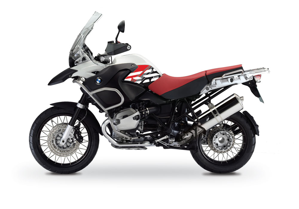 BMW R1200GS Adventure 2008-2013 Alpine White Style Anniversary LE Red Side Tank Stickers - Image 3