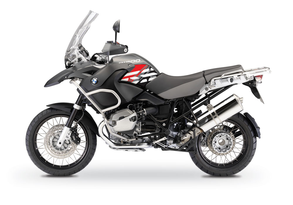 BMW R1200GS Adventure 2008-2013 Charcoal Grey Style Anniversary LE Red Side Tank Stickers - Image 3
