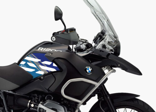 BMW R1200GS Adventure 2008-2013 Triple Black Style Anniversary LE Blue Side Tank Stickers