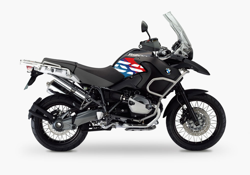 BMW R1200GS Adventure 2008-2013 Triple Black Style Anniversary LE M-Sport Side Tank Stickers - Image 3