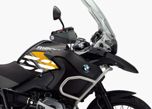 BMW R1200GS Adventure 2008-2013 Triple Black Style Anniversary LE Yellow Side Tank Stickers