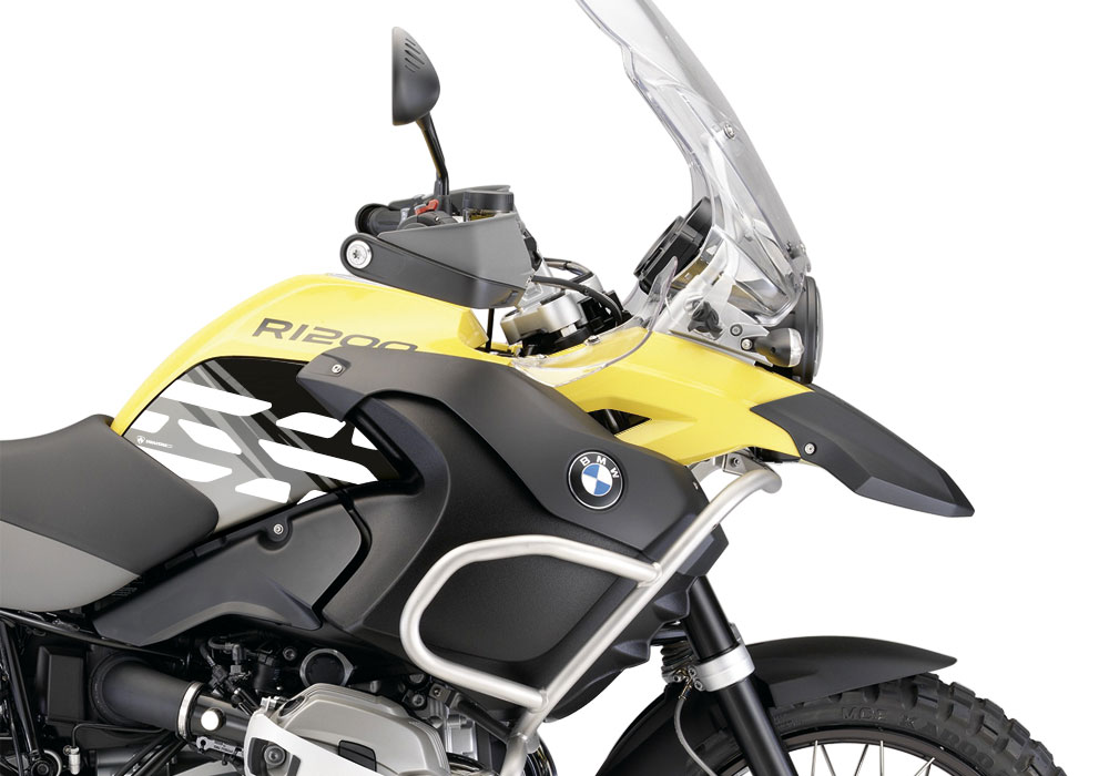 BMW R1200GS Adventure 2008-2013 Sunset Yellow Style Anniversary LE Black Side Tank Stickers