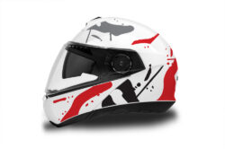 Schuberth C4/ C4 Pro Helmet (White) Safari Series Red & Black