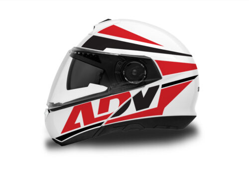 Schuberth C4/ C4 Pro Helmet (White) Vivo Series Black & Red