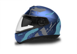 Schuberth C4/ C4 Pro Helmet (Blue) Safari Series Silver & Light Blue